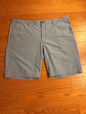 Tommy Bahama Straight Fit Light Blue Flat Front Men's Shorts